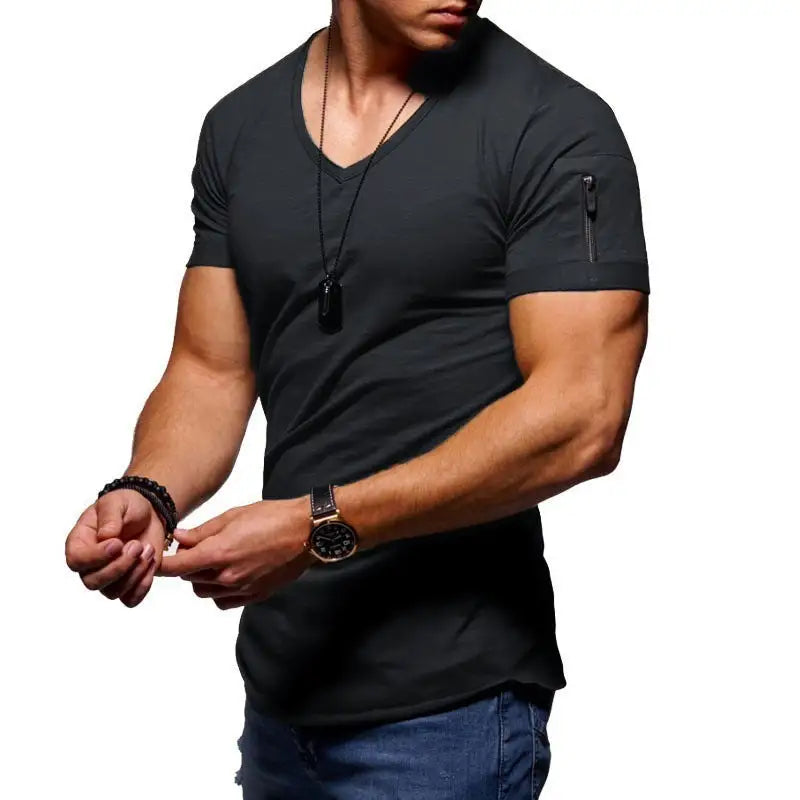 Men's V-Neck Casual T-Shirt