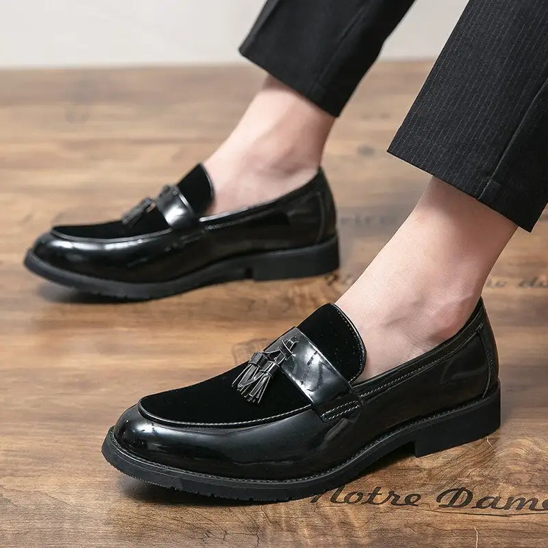 College Inspired Leather Loafers