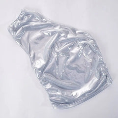 Shoulder Metallic Crop Top