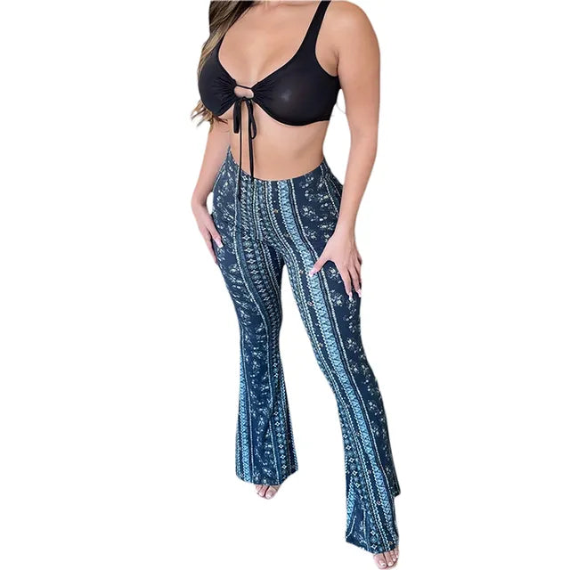 سراويل Frauen Boho المضيئة العرقية القبلية