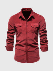 Button Up Corduroy Long Sleeve Shirt